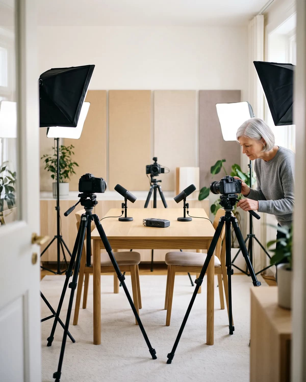 Studio mit mehreren Kameras